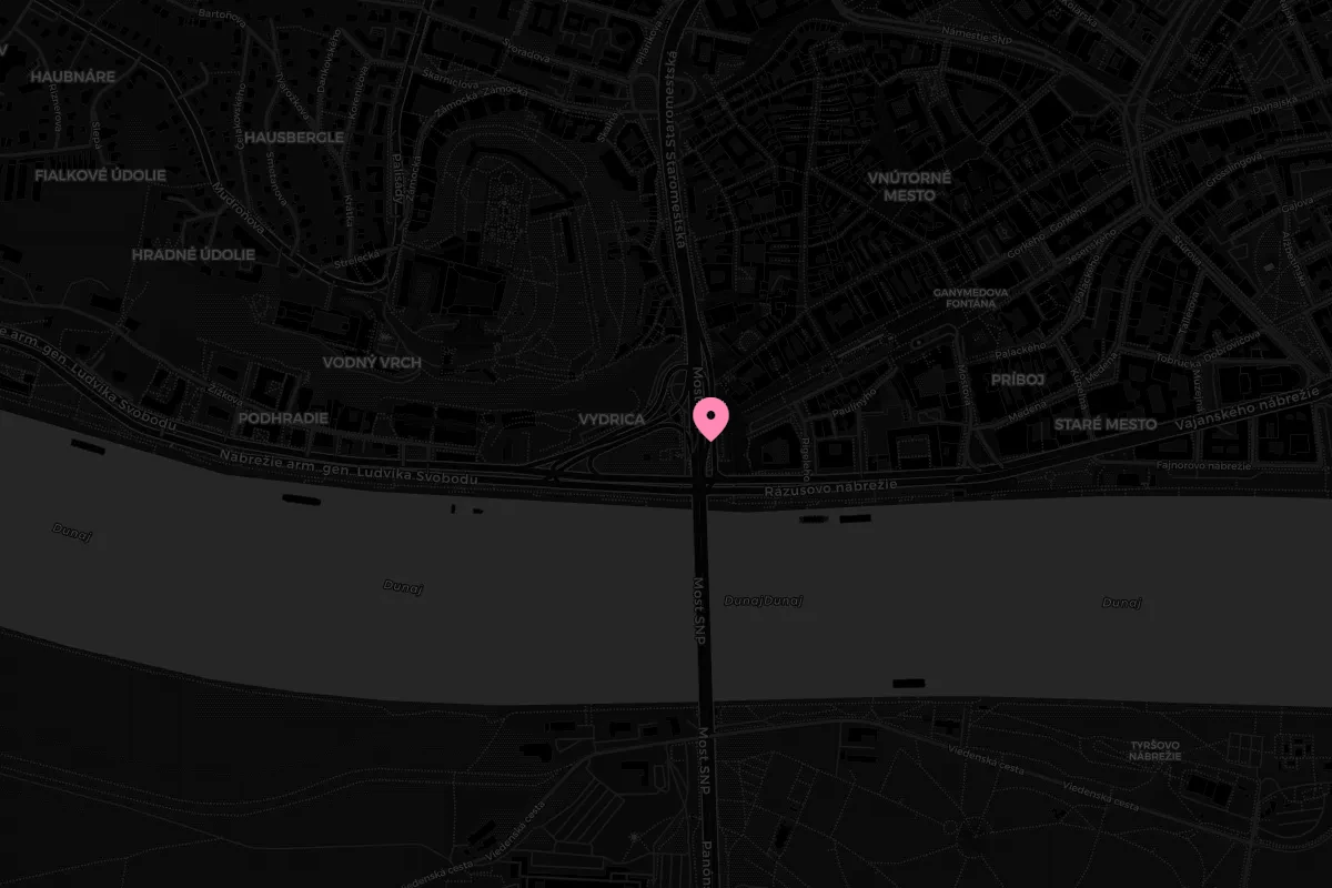 Mapa — PodMost, Most SNP 10, Bratislava